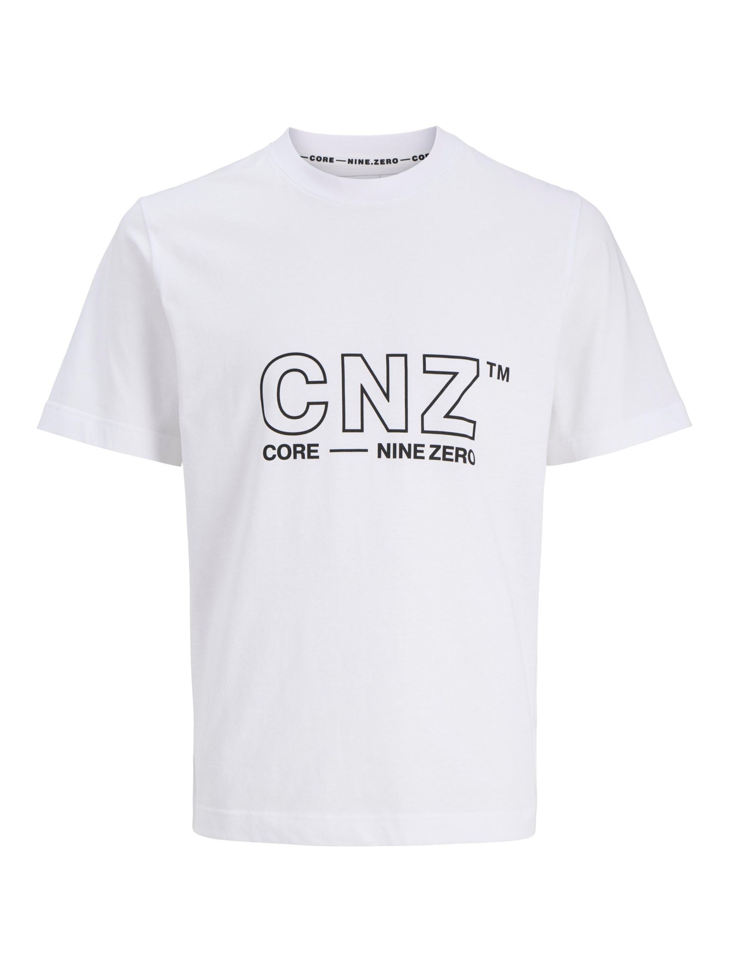 JACK & JONES T-Shirt 'CNZ' en noir / blanc, Vue avec produit