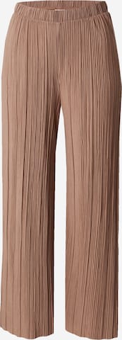 VILA Wide leg Trousers 'PLISA' in Brown: front