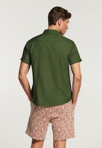 Shiwi Regular fit Overhemd 'Ethan' in Groen