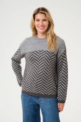 Pull-over Kaffe en gris : devant