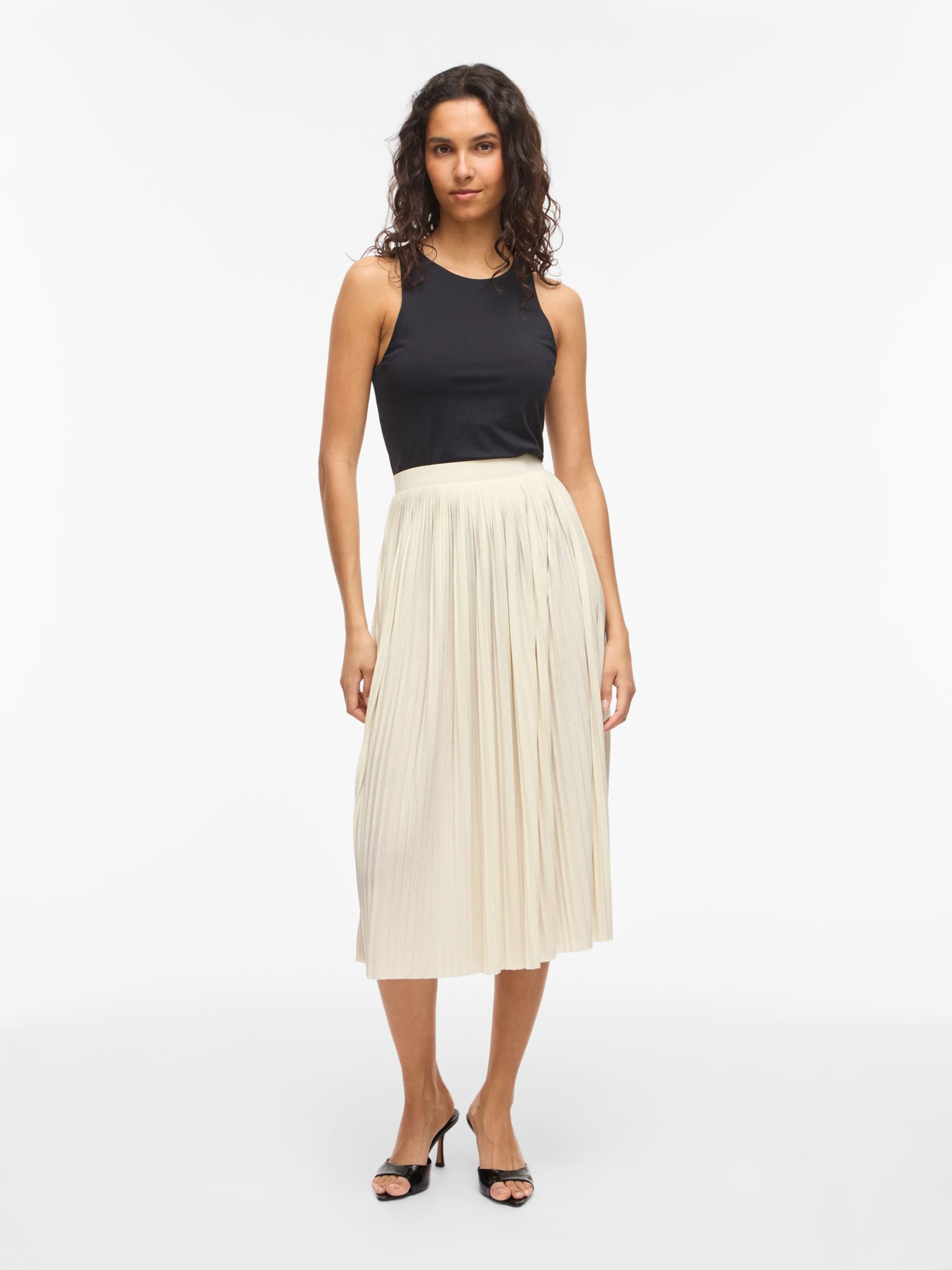 VILA Nederdel 'VIPLIS' i beige: forside