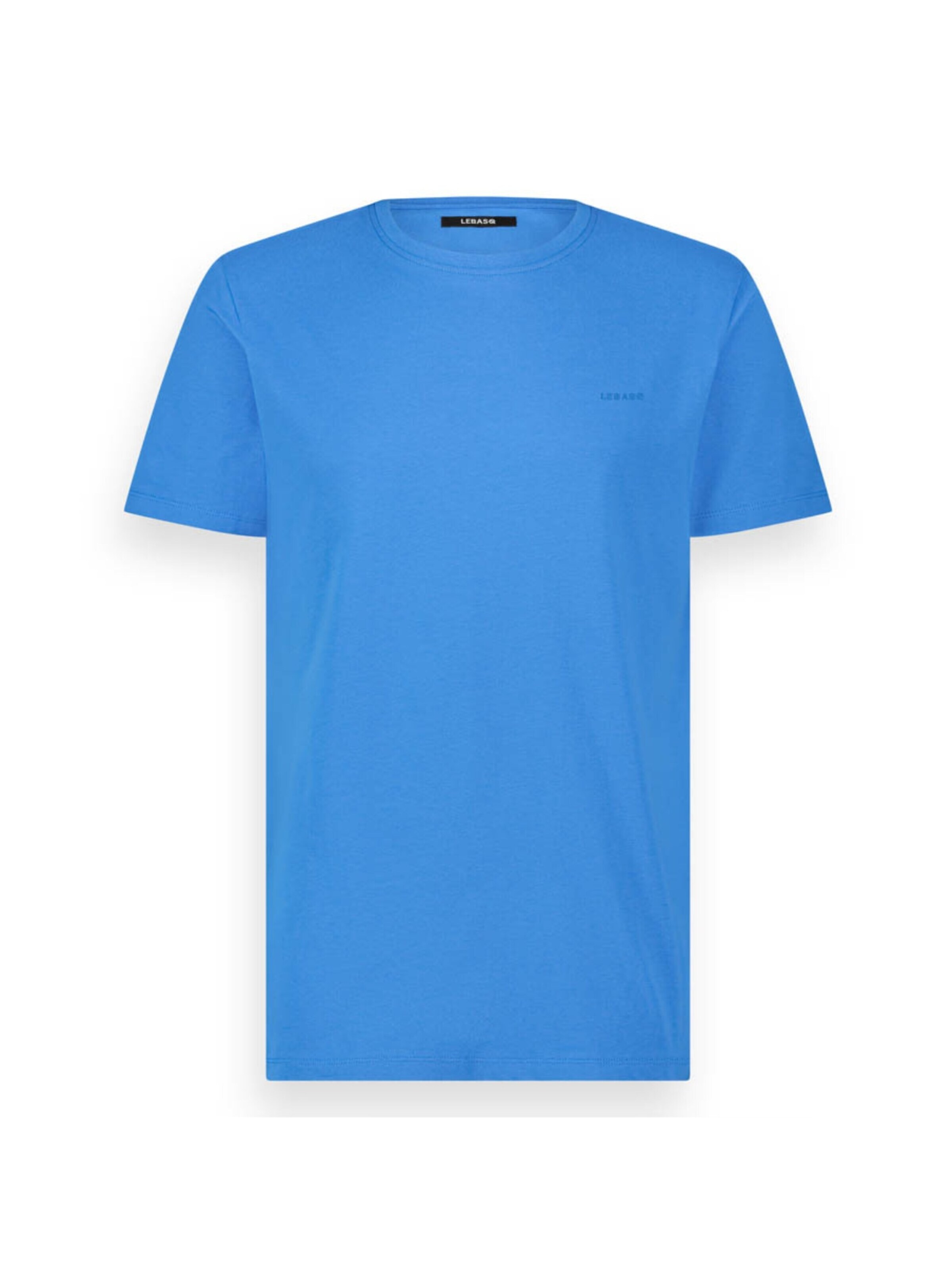 LEBASQ Shirt 'The Baker Crew Neck' in Blue: front