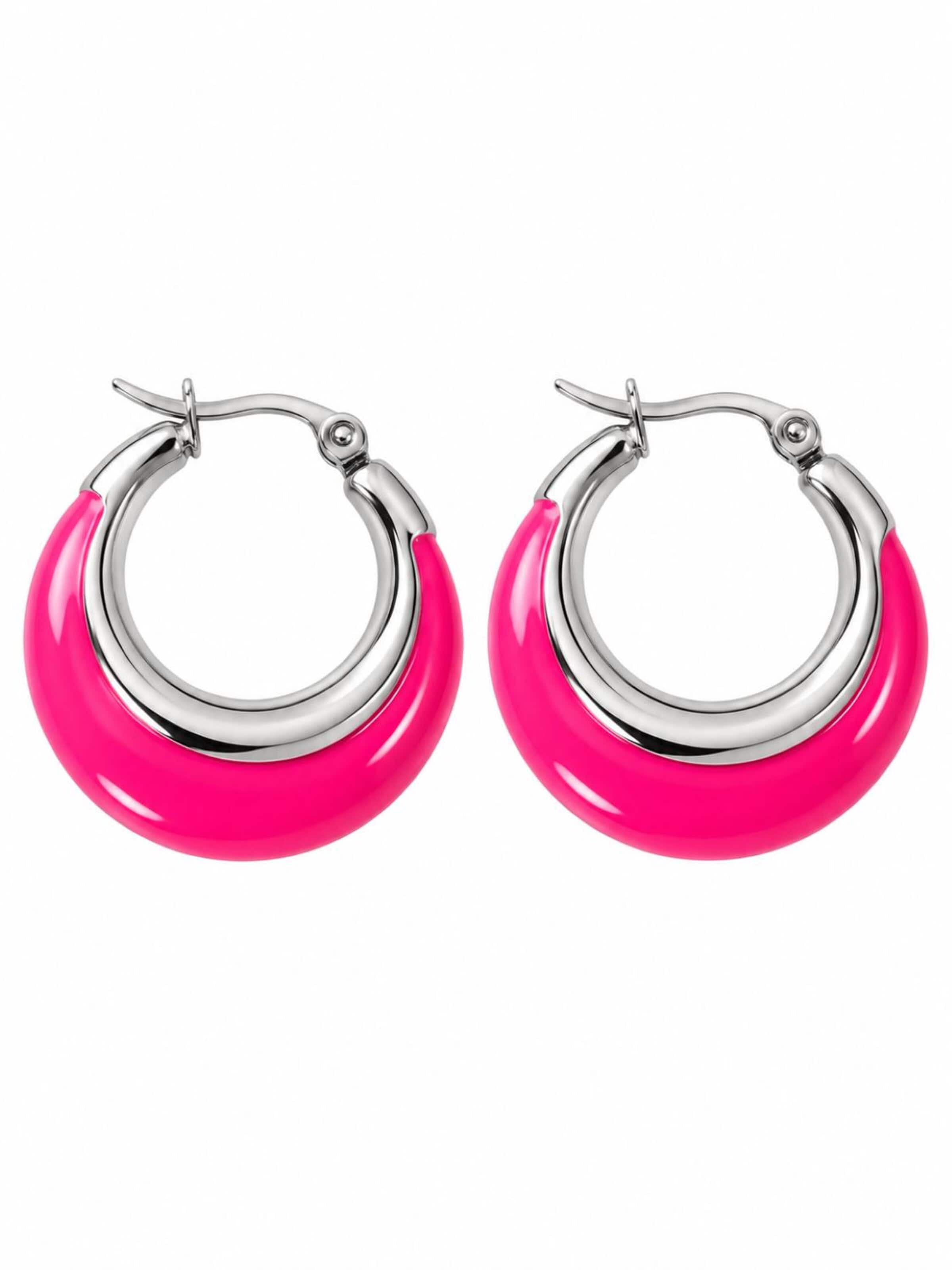 Alster Herz - Brincos 'SOUTH BEACH' em rosa: frente