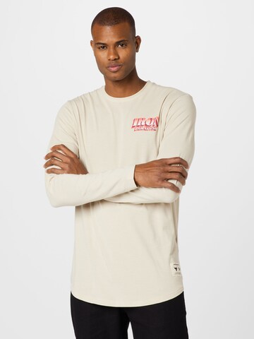 UNDER ARMOUR Sportsweatshirt in Beige: voorkant