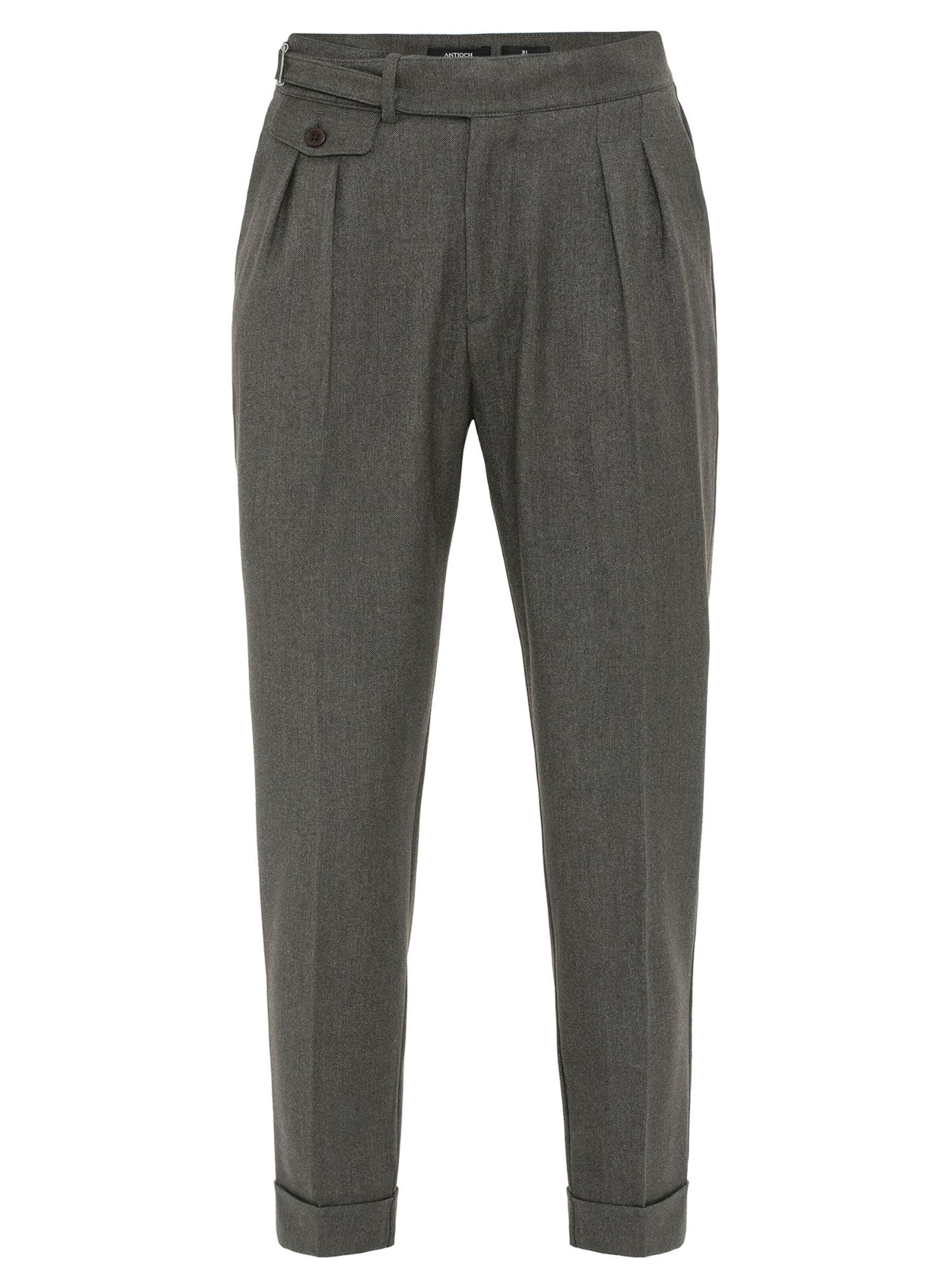 Antioch Pleat-front trousers in Grey: front
