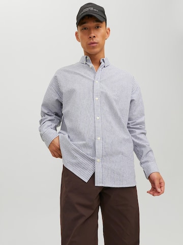 JACK & JONES Regular fit Button Up Shirt in Blue: front