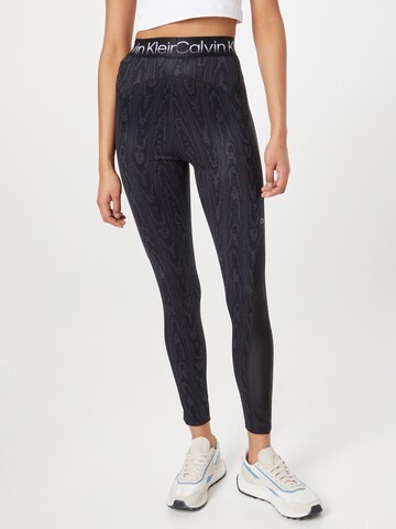 Calvin Klein Sport Skinny Sporthose in Schwarz: predná strana