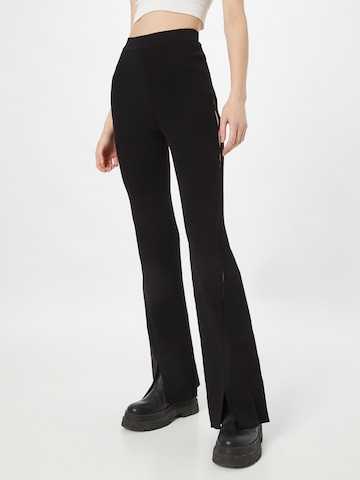 WEEKDAY Flared Trousers in Black: front