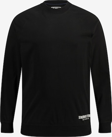Sweat-shirt STHUGE en noir : devant