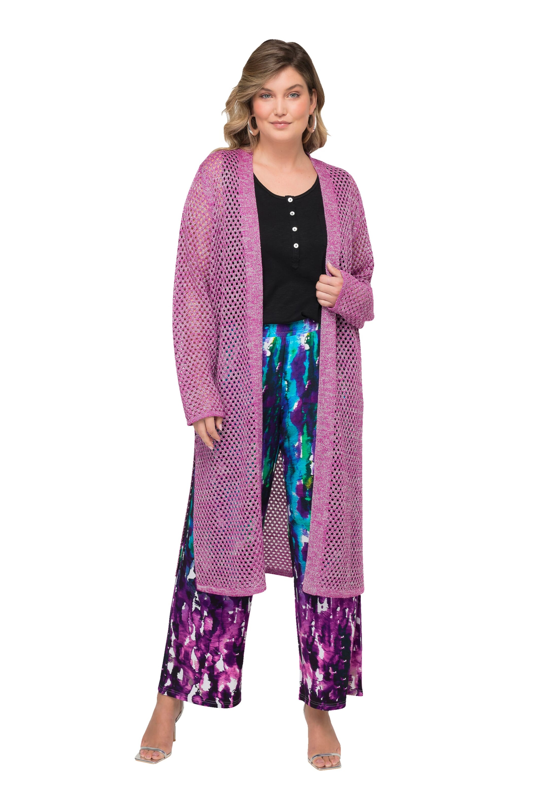 MIAMODA Strickjacke in Lila