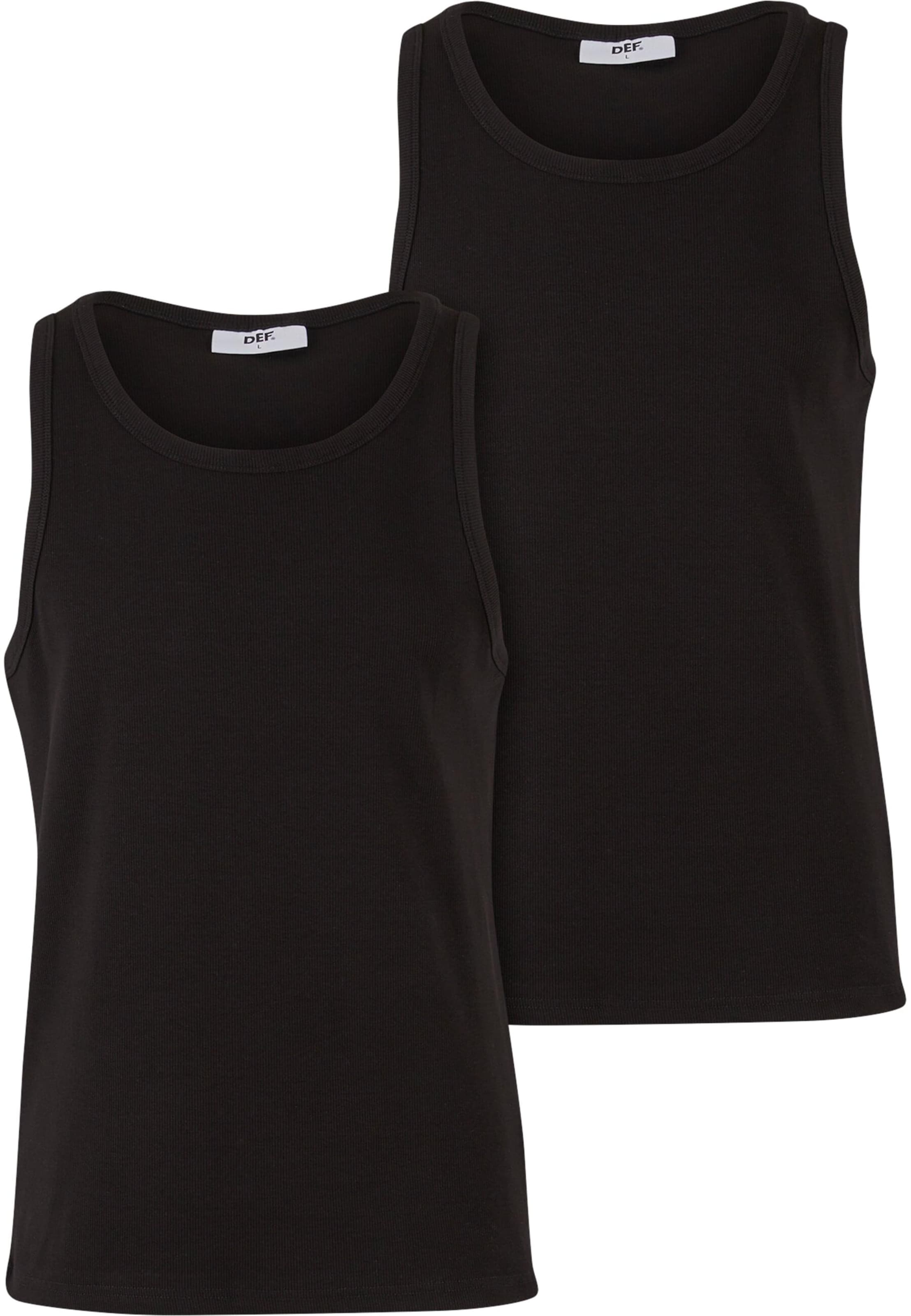 DEF Top in Schwarz: Vorderseite