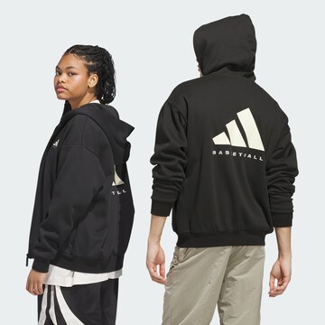 ADIDAS PERFORMANCE Sports sweat jacket in Black: front