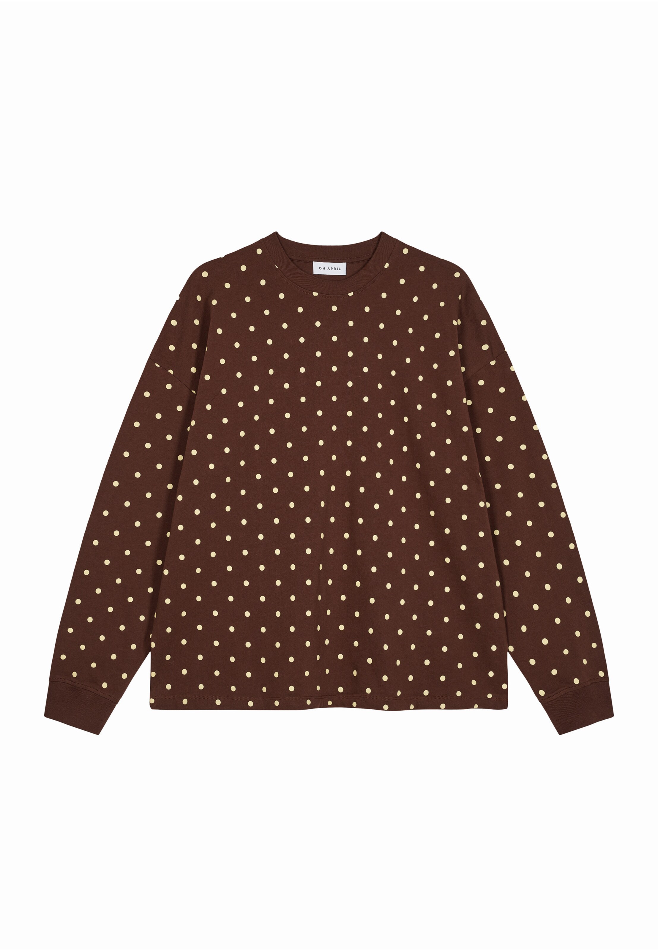 OH APRIL Shirt 'Little Things' in Bruin: voorkant