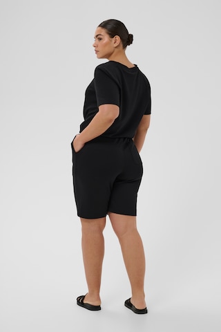 KAFFE CURVE - Loosefit Pantalón 'KCAnnia' en negro