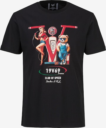 19V69 ITALIA - Camiseta ' RAFAEL RACING ' en negro: frente