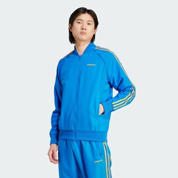 ADIDAS ORIGINALS - Sudadera con cremallera en azul: frente