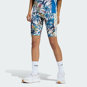 ADIDAS SPORTSWEAR Skinny Sportshorts 'Adidas x Farm Rio' in Weiß: Vorderseite
