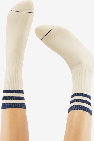 Chaussettes de sport 'Retro Tennis Type 4P' CHEERIO* en blanc