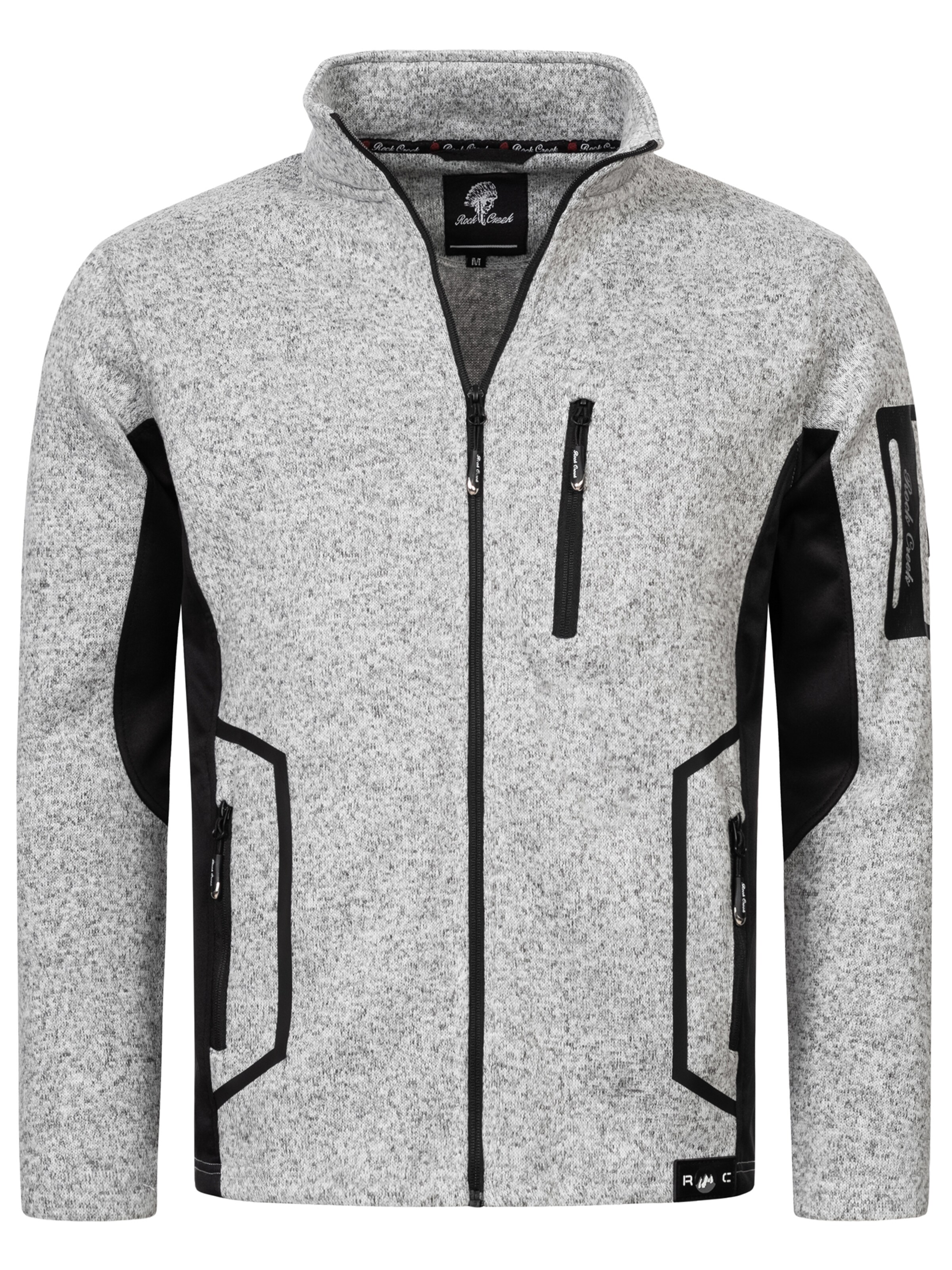 Rock Creek Fleecejacke in Grau: Vorderseite