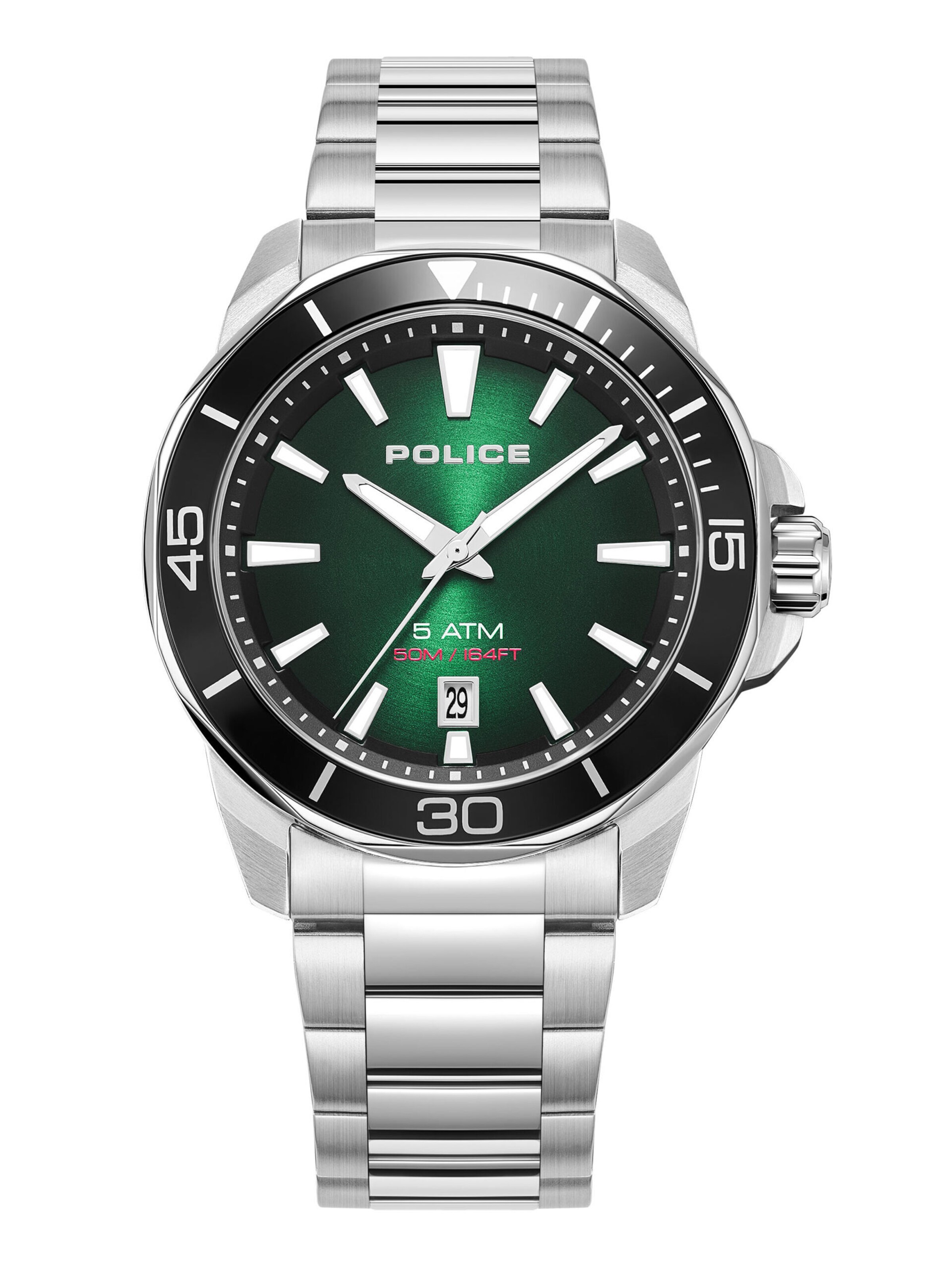 POLICE Analog Watch 'Thornton' in Silver: front