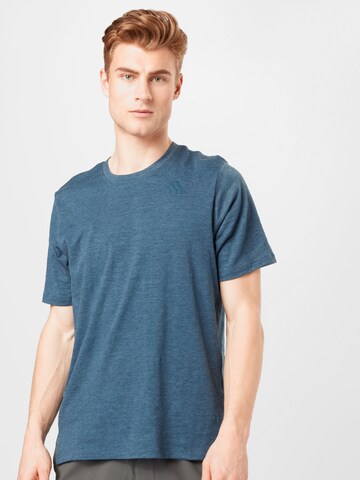 ADIDAS SPORTSWEAR Skinny Performance shirt in Blue: front