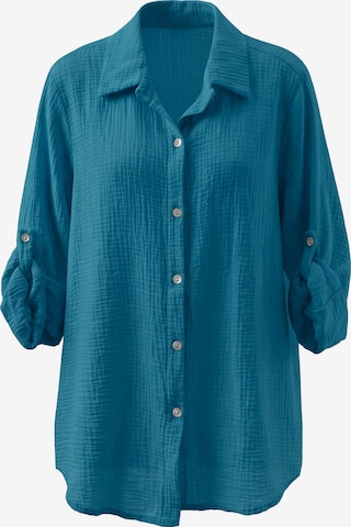 TorWeit Oversizeshirt 'Essential Cotton Shirt' in Grün: Vorderseite