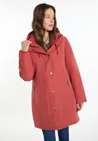 usha BLUE LABEL Winterparka 'Fenia' in Rood: voorkant