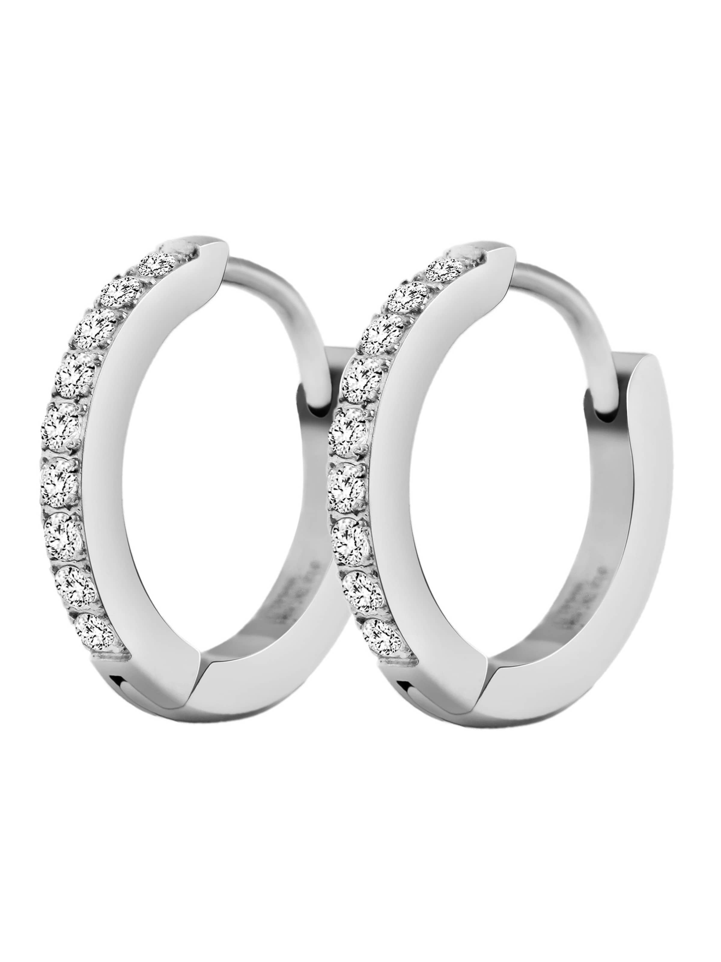 Akzent Earrings 'Sina, langlebig' in Silver: front