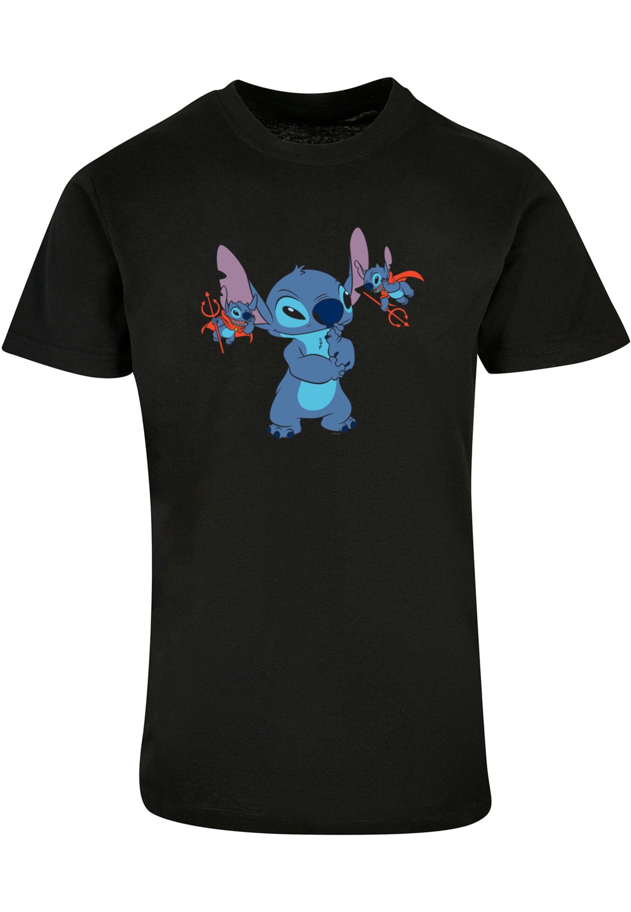 T-Shirt 'Lilo And Stitch - Little Devils' ABSOLUTE CULT en noir : devant
