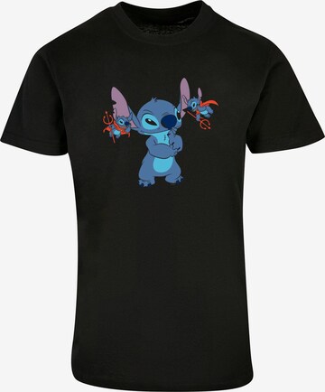 ABSOLUTE CULT Shirt 'Lilo And Stitch - Little Devils' in Black: front