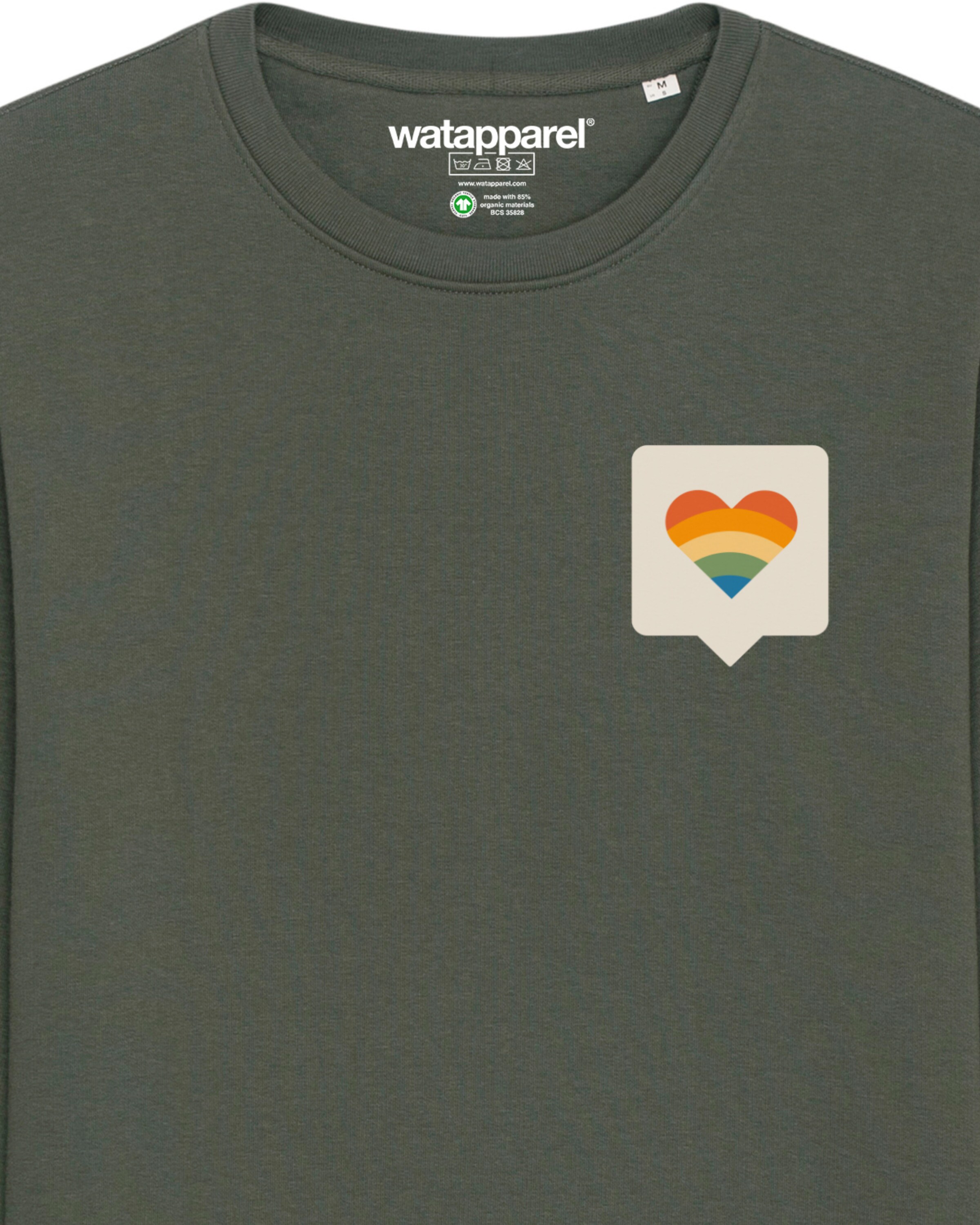 Watapparel Sweatshirt ' Von Herzen ' in Grün