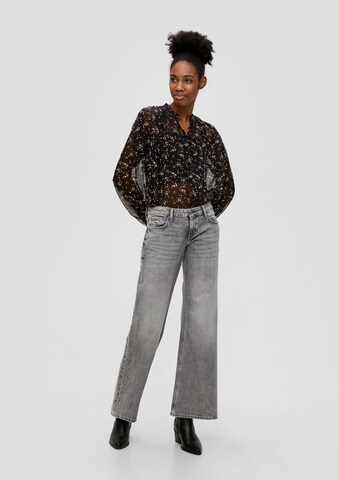 QS Wide leg Jeans 'Caite' in Grijs