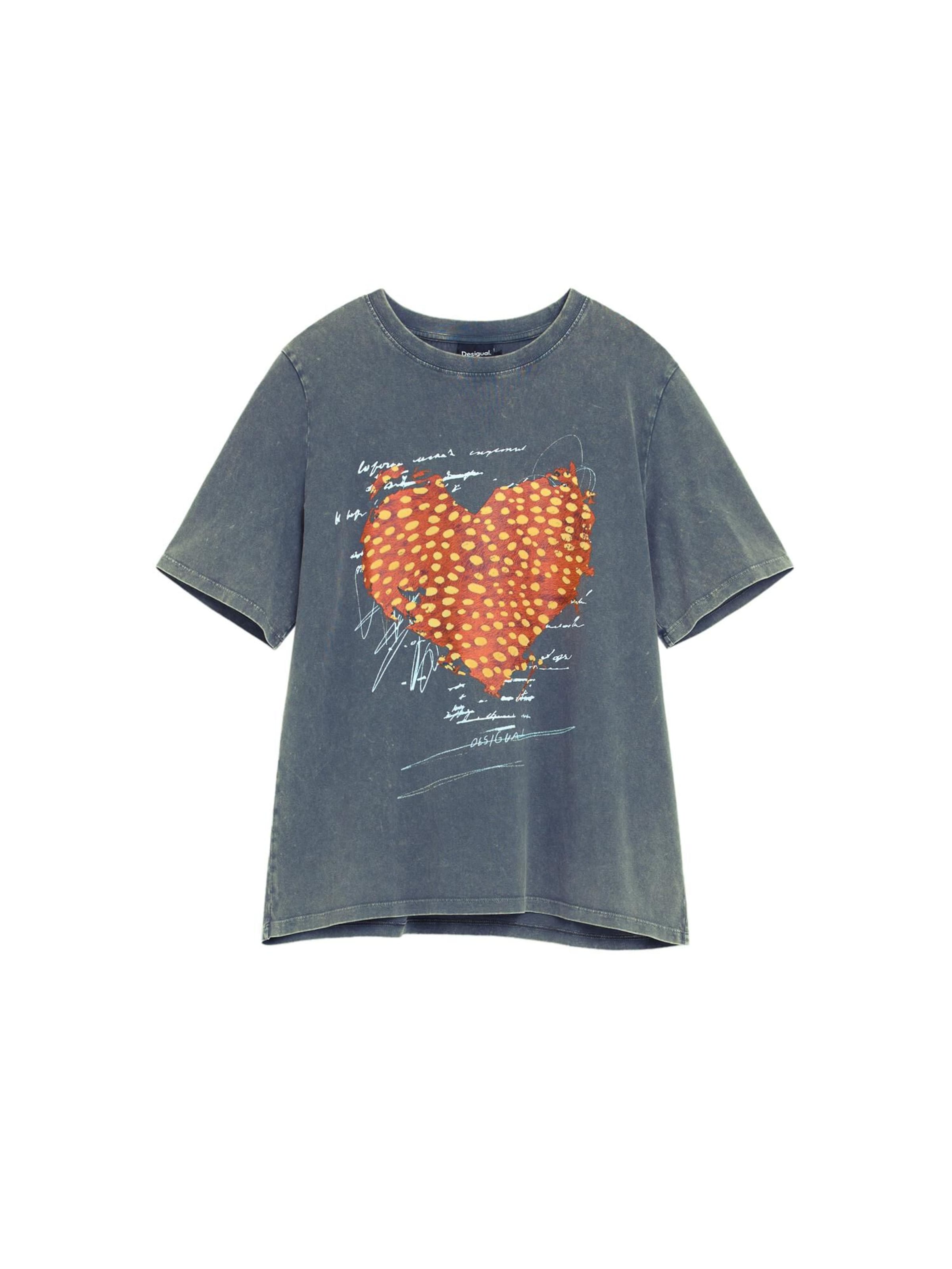 Tricou de la Desigual pe gri: față