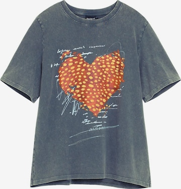 Tricou de la Desigual pe gri: față