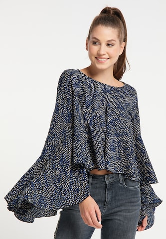 MYMO Blouse in Blauw: voorkant