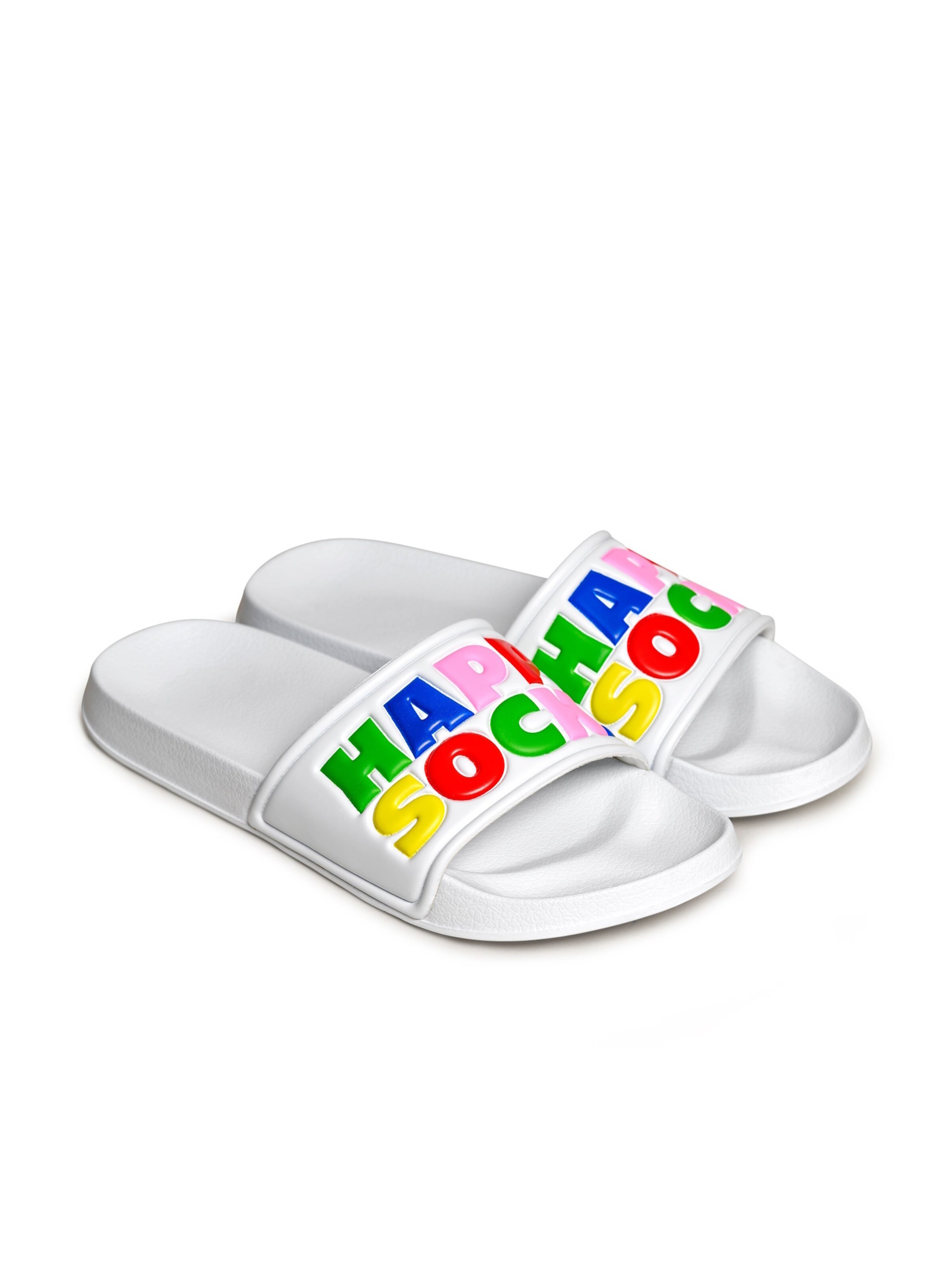Happy Socks Mule 'Happy Socks' in White