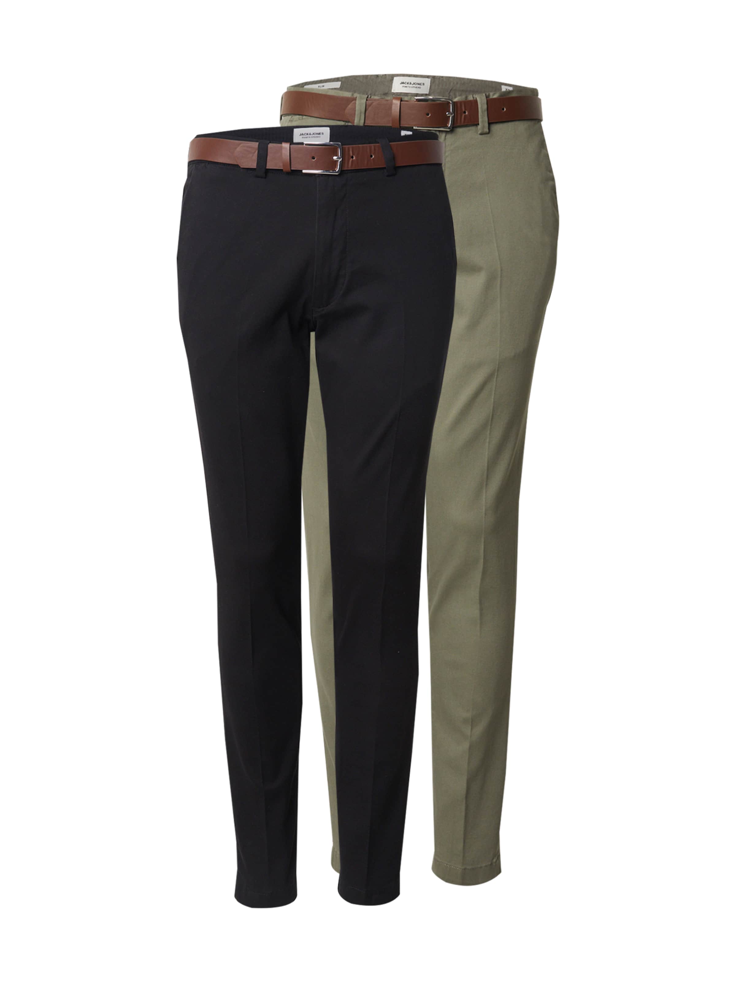 JACK & JONES Hose 'JPSTMARCO FRANCO' in hellgrün / schwarz, Produktansicht