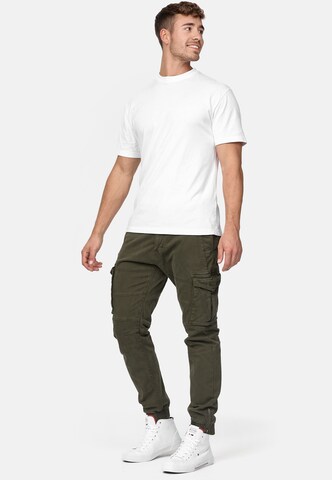 INDICODE JEANS Tapered Cargo trousers 'Alex' in Green