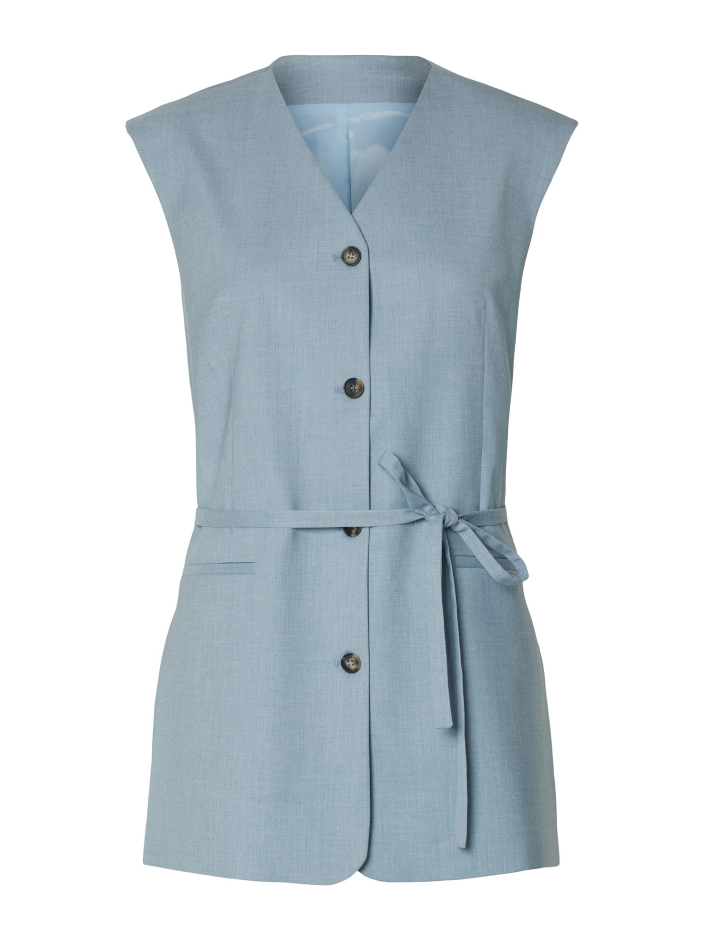 SELECTED Gilet 'SLFBOXY LISA' in Blauw: voorkant