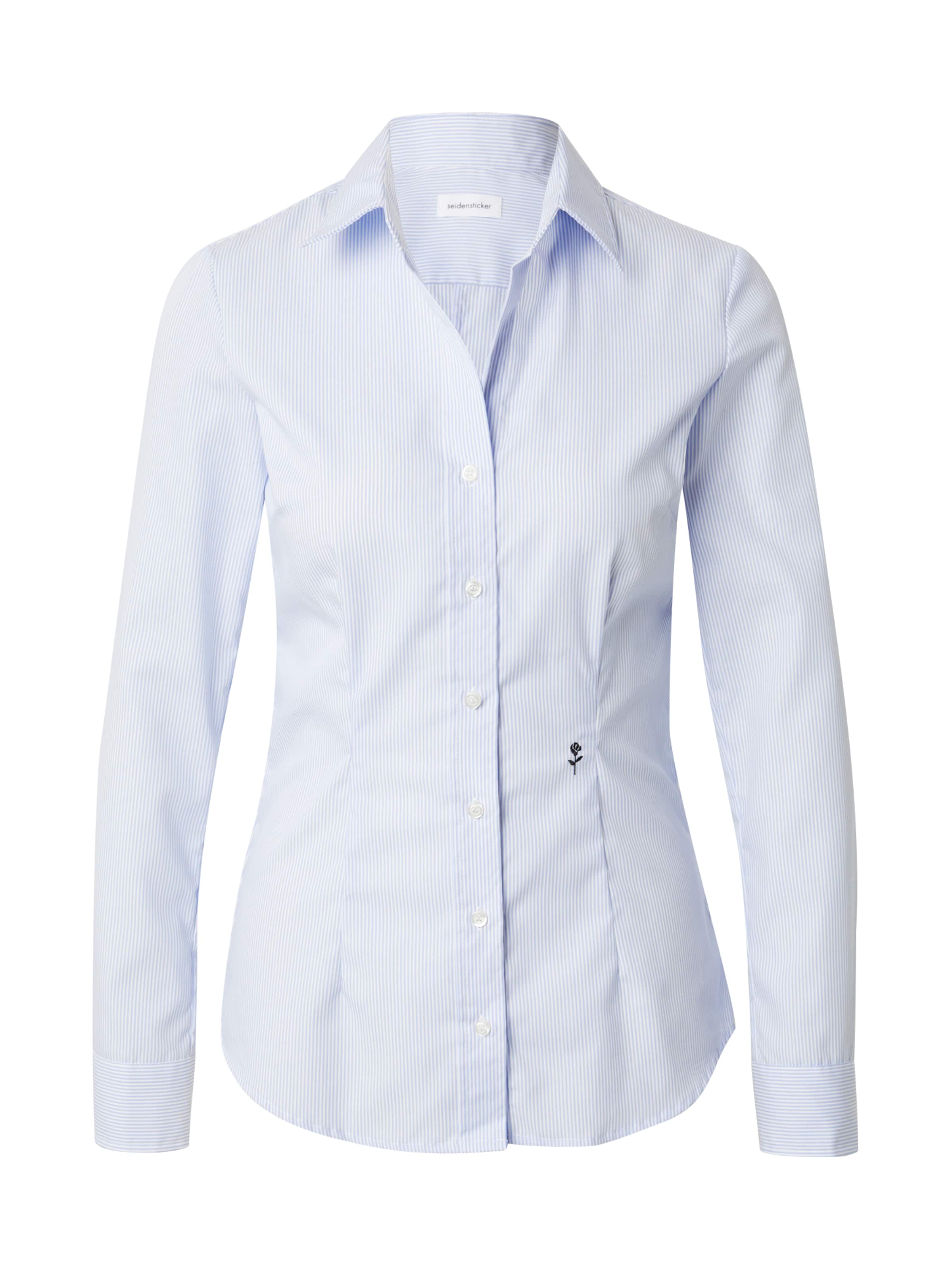 SEIDENSTICKER Блуза 'Schwarze Rose' в синьо: отпред