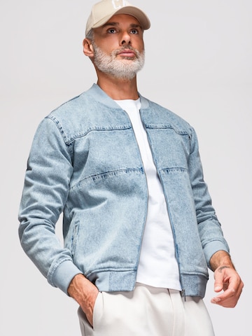 Ombre Übergangsjacke in Blau: Vorderseite