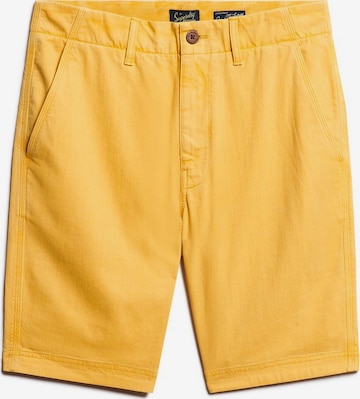 Pantalon chino Superdry en jaune : devant
