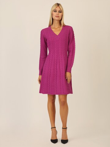 APART Knitted dress in Purple
