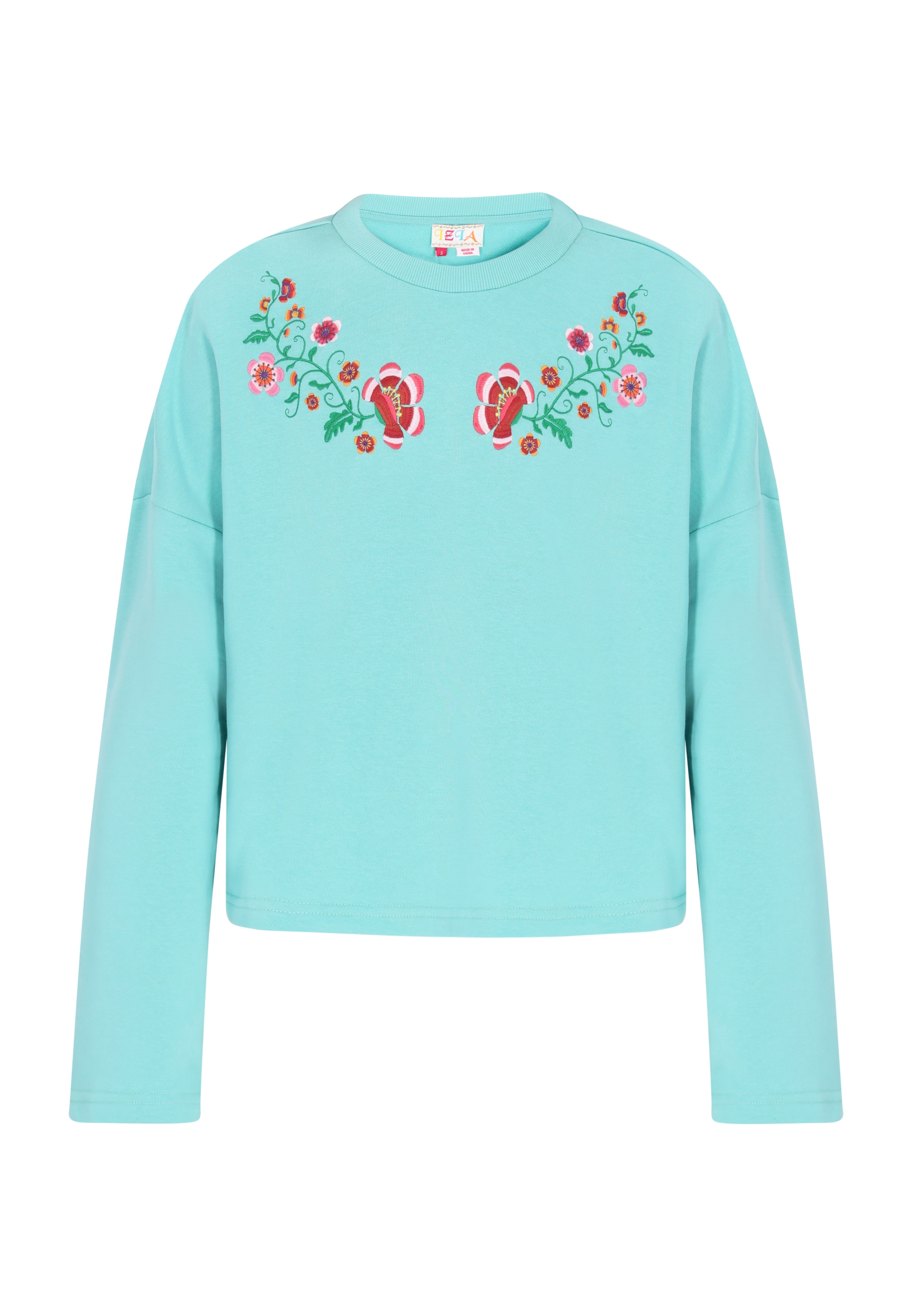 IZIA Majica 'Boho' | zelena barva: sprednja stran