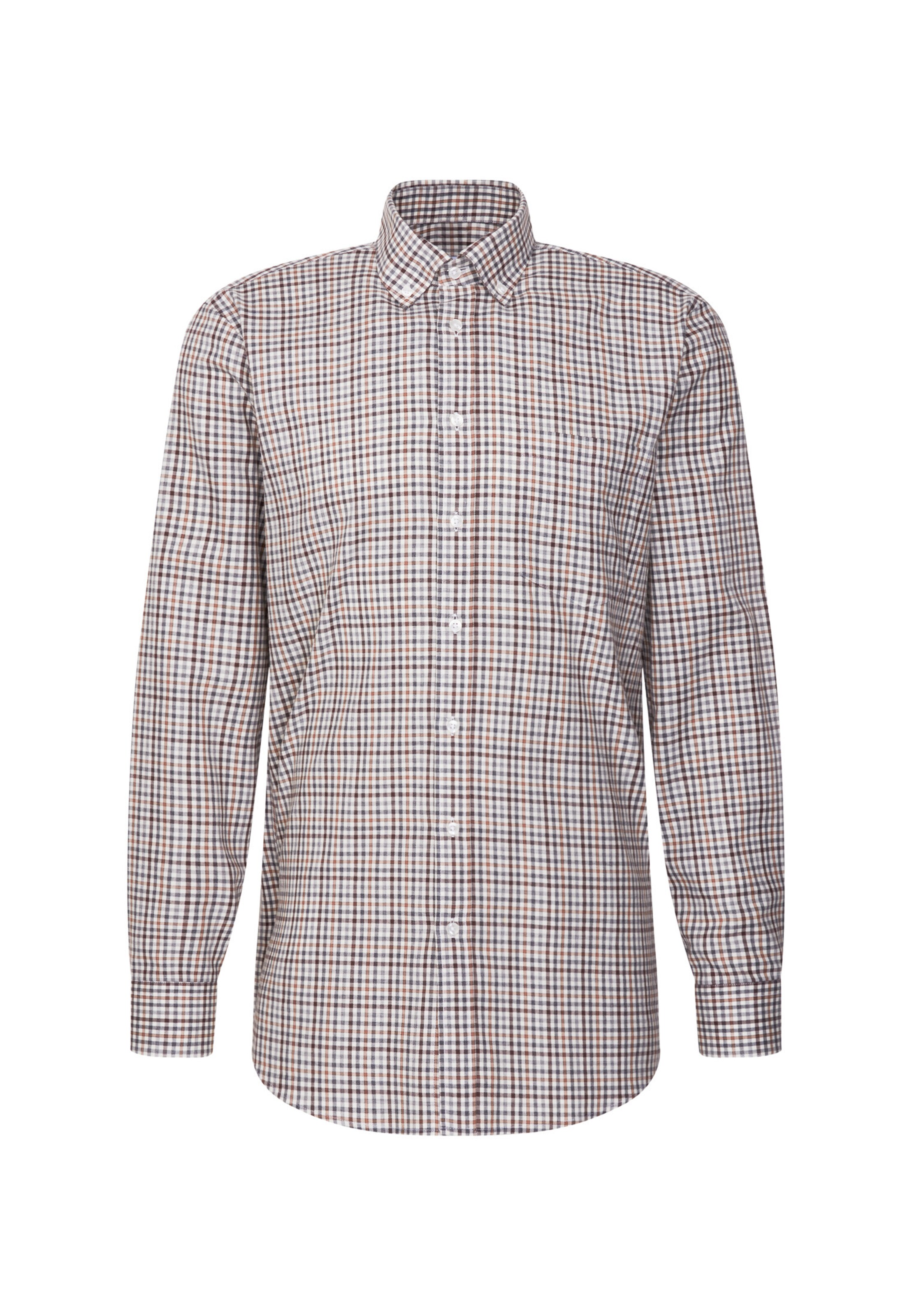 SEIDENSTICKER Regular fit Business shirt in Brown: front