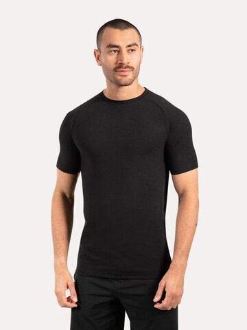 Smilodox T-Shirt Delian Casual Fit in Schwarz: Vorderseite
