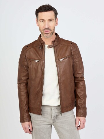 Veste mi-saison JCC en marron : devant