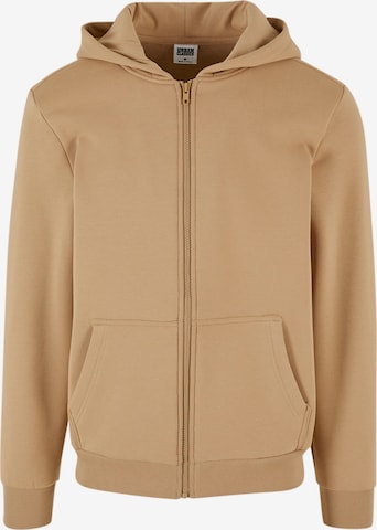 Urban Classics - Sudadera con cremallera en beige: frente