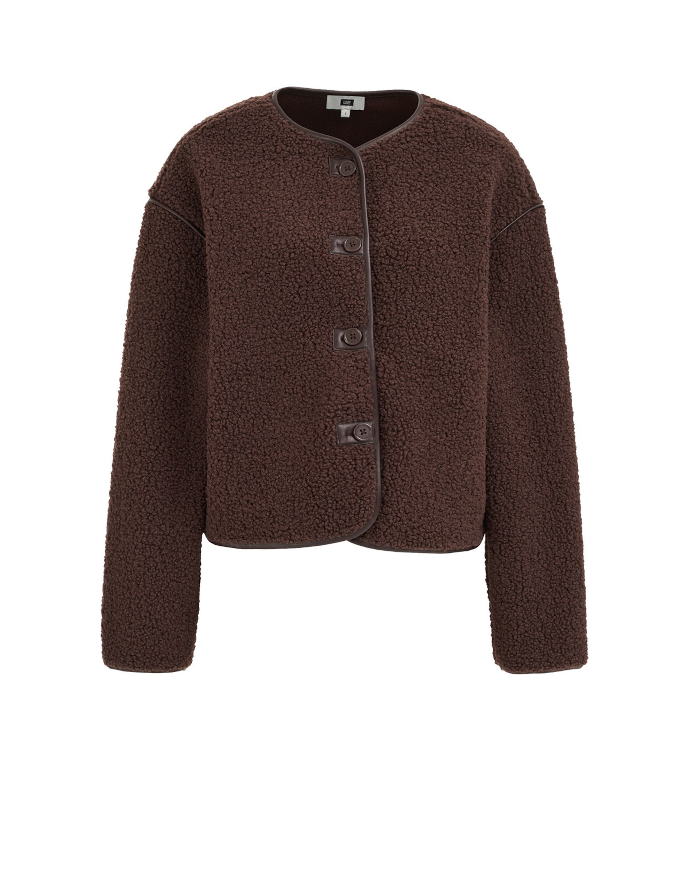 Jachetă  fleece de la WE Fashion pe maro: față