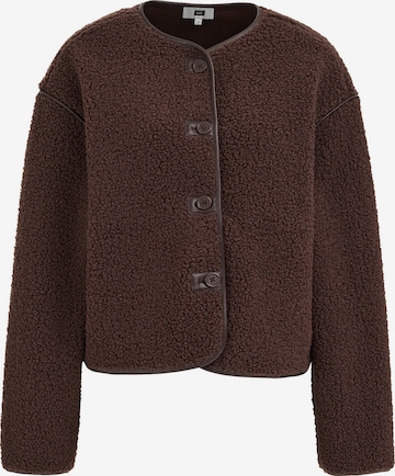 Jachetă fleece de la WE Fashion pe maro: față